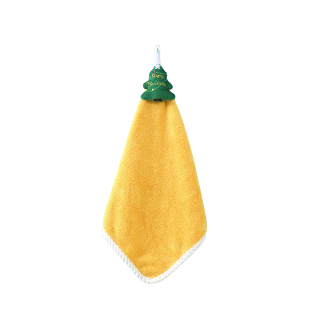 Kersthanddoek 30 cm geel