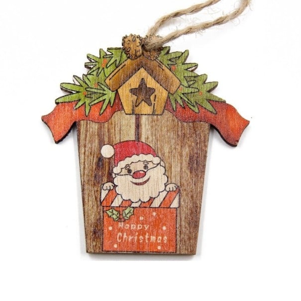 Kersthuisje decoratie 9 stuks 5