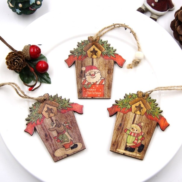 Kersthuisje decoratie 9 stuks