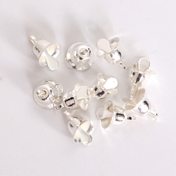 Kerstklokken 10 stuks zilver L