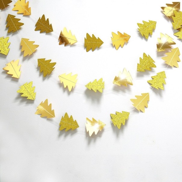 Kerstpapieren slinger 4 m goud