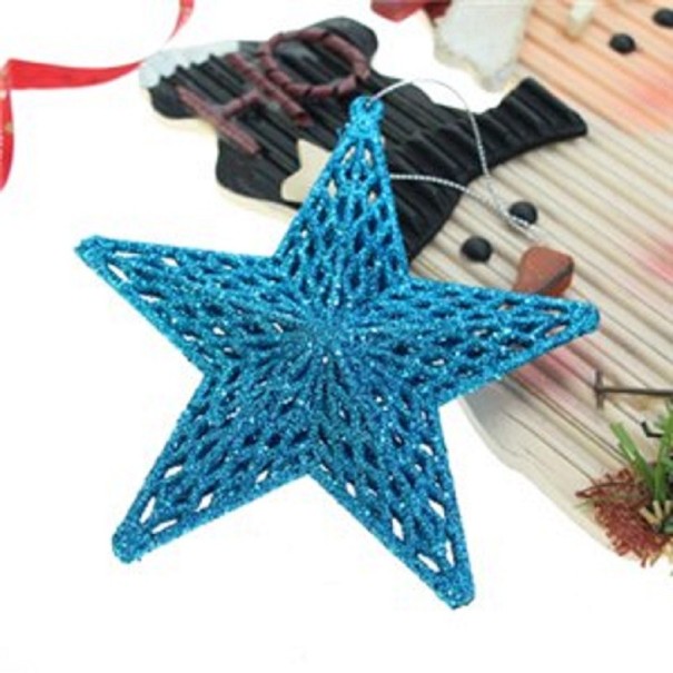 Kerstster decoratie blauw