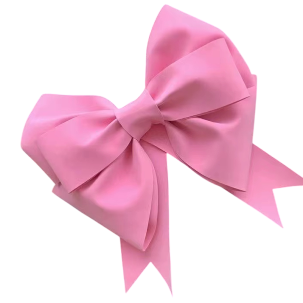 Kerststrik 75 x 100 cm Grote fluwelen decoratie voor de top van de boom en de voordeur Luxe kerstversiering voor interieur roze