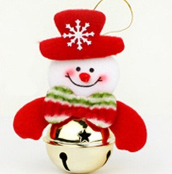 Kerstversiering met bel 2 stuks 4