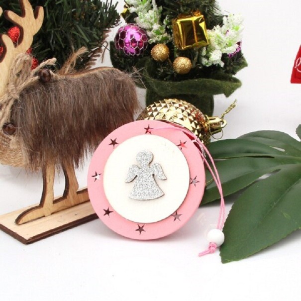 Kerstversiering roze 2 stuks 9