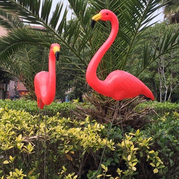 Kerti dekoráció - Flamingo mosogató - 2 db 1