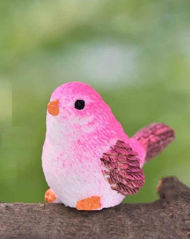 Kerti dekorációs madár sötét rózsaszín