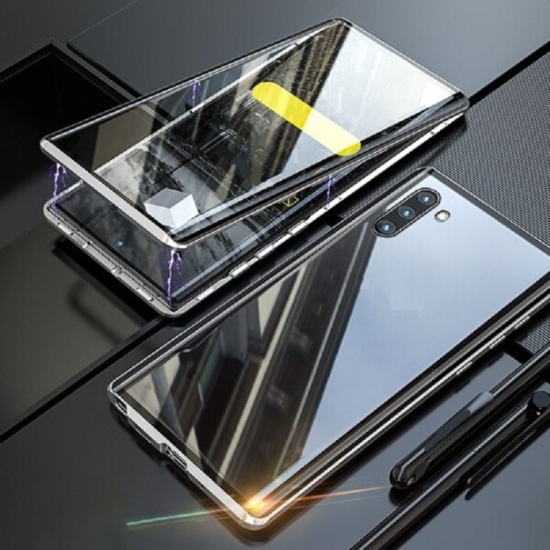 Kétoldalas burkolat Samsung Galaxy S10 Plus készülékhez ezüst
