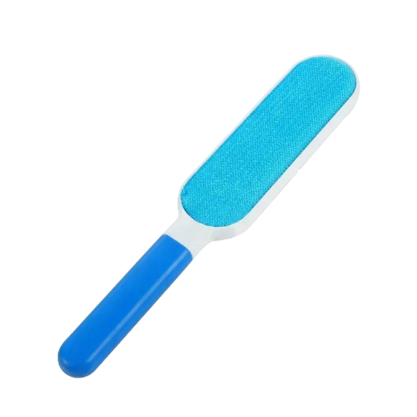 Kétoldalas szőreltávolító hajtisztító kefe szöszeltávolító 31 x 5,5 cm újrafelhasználható kék