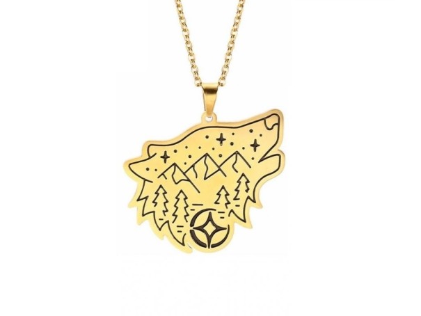 Ketting met dierenhanger goud 7