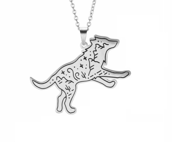 Ketting met dierenhanger zilver 6
