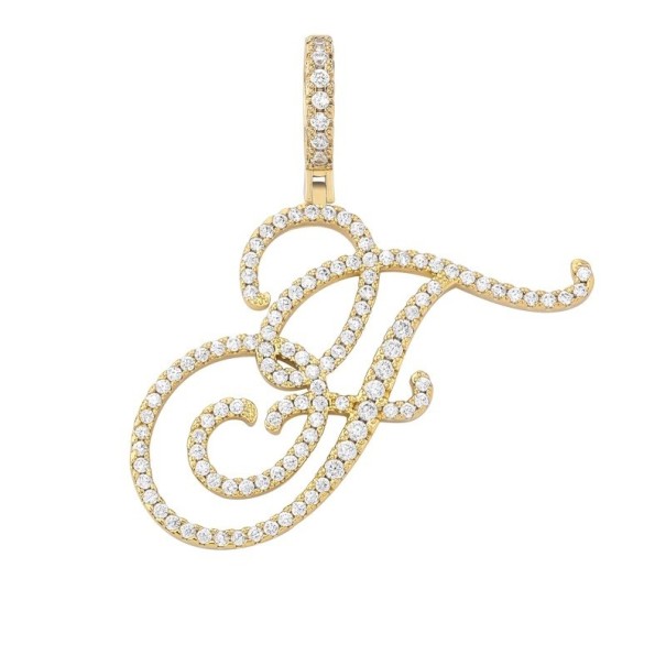 Ketting met letter D194 goud F