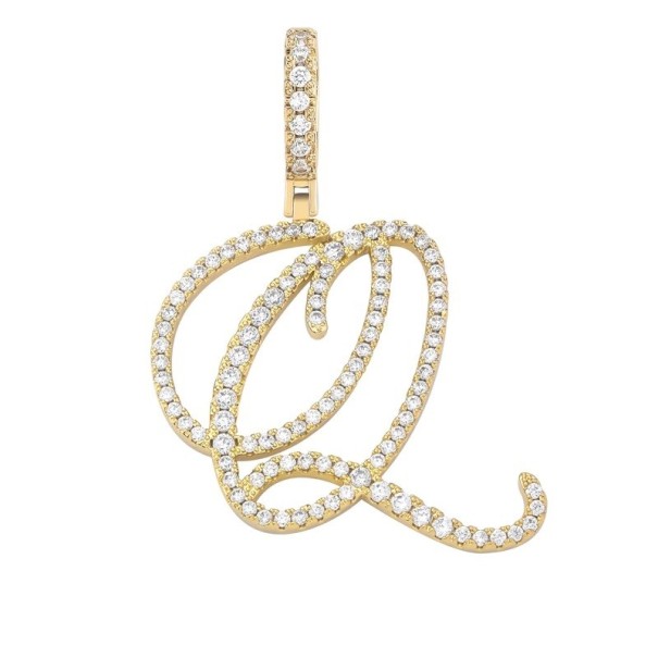 Ketting met letter D194 zilver Q