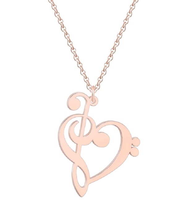 Ketting met solsleutel voor dames oudroze