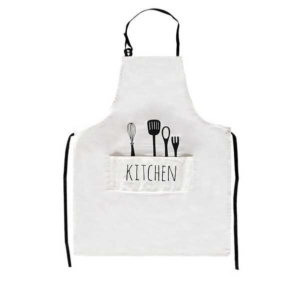 Keukenschort met print KEUKEN J701 wit