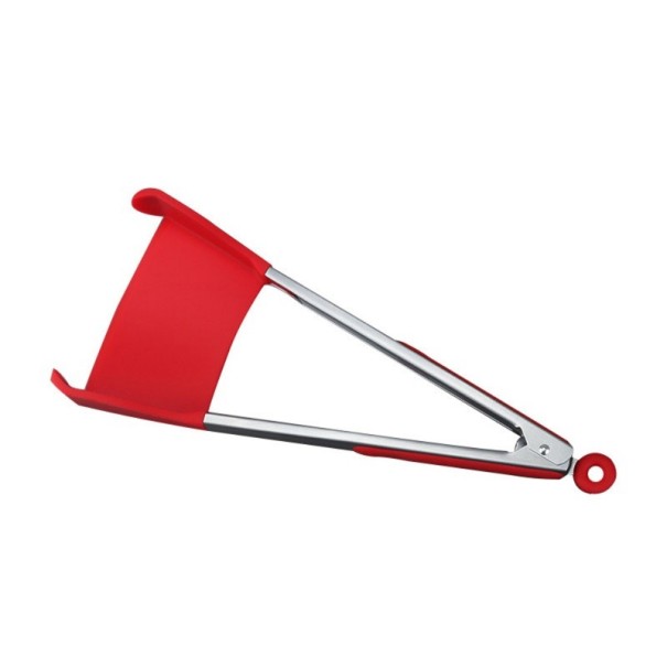 Keukenspatel en tang 2in1 J1355 rood 27 cm