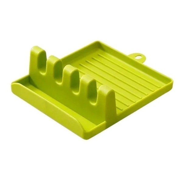 Keukenstandaard voor houten lepels en deksels 12,7 x 14 cm groen
