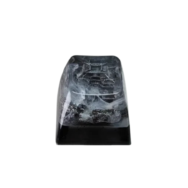 Keycap med dekorativ effekt i røg 1,8x1,8x1,6 cm harpikser SA sort grå til mekanisk tastatur PC 1
