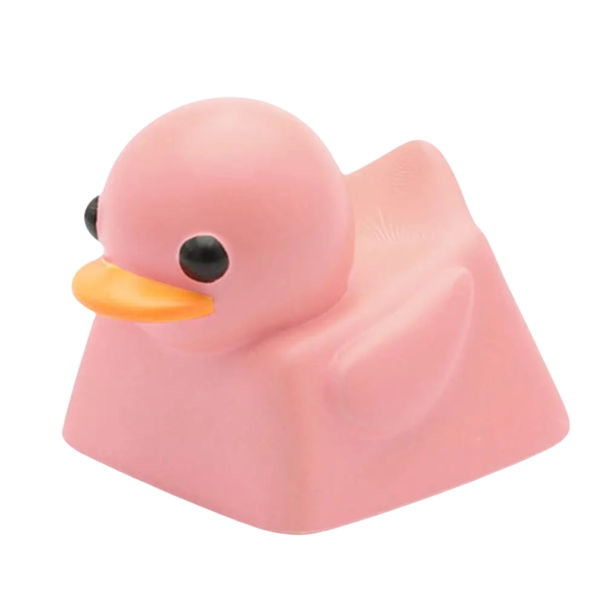 Keycap mit Entenmotiv aus Harz für mechanische PC-Tastaturen, Artisan Custom Setup Dekoration rosa