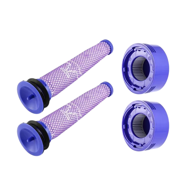 Kiegészítők a Dyson V8 V7 készlet 2 db Előmotoros szűrő és 2 db Utánmotoros HEPA szűrő Mosható pótalkatrészek 1