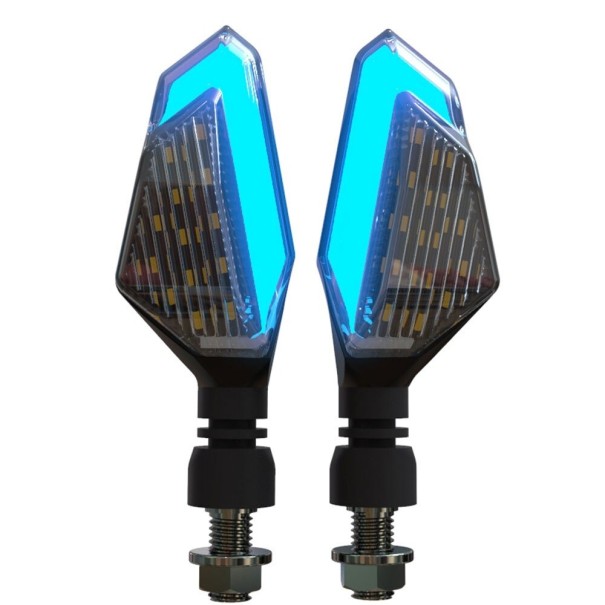 Kierunkowskazy LED do motocykli 2 szt N49 niebieski