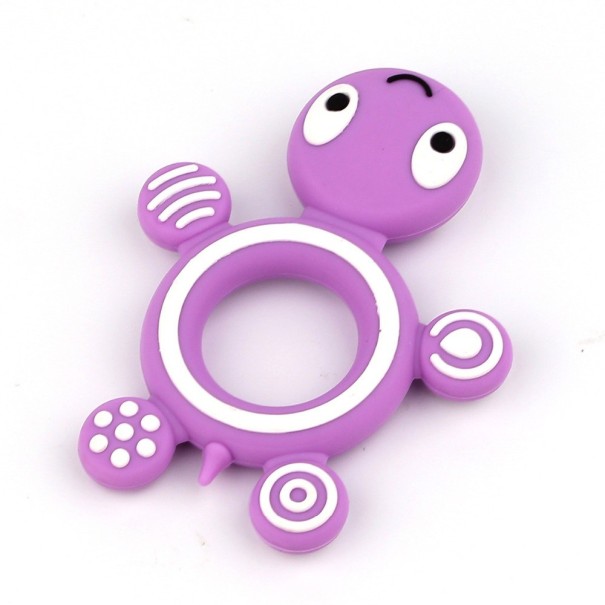 Kilpikonnan muotoinen purulelu ensimmäisille hampaille J910 violetti