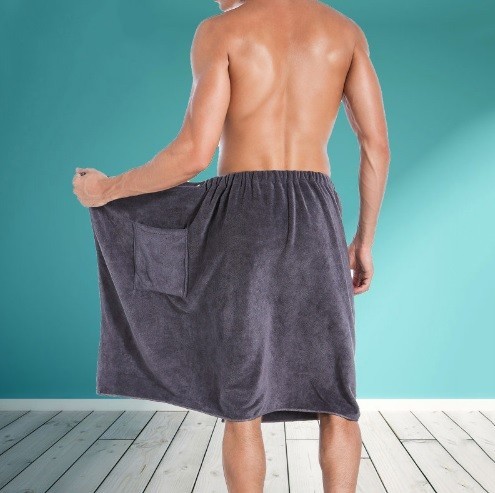 Kilt da uomo per sauna grigio scuro