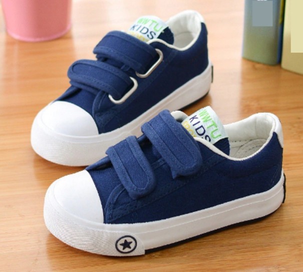 Kinder-Canvas-Sneaker A762 dunkelblau 18,5