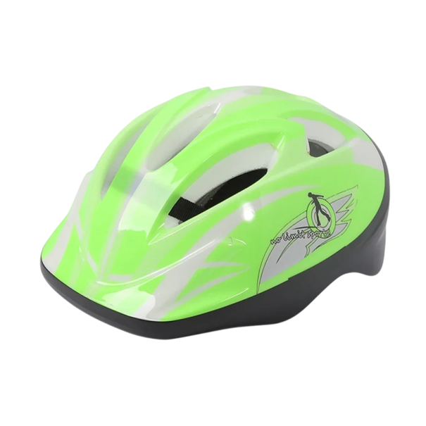 Kinder Fahrradhelm 50–54 cm Einfarbiger Helm mit Druck No Limit Sport Schutzhorn für Fahrrad, Skateboard, Roller grün