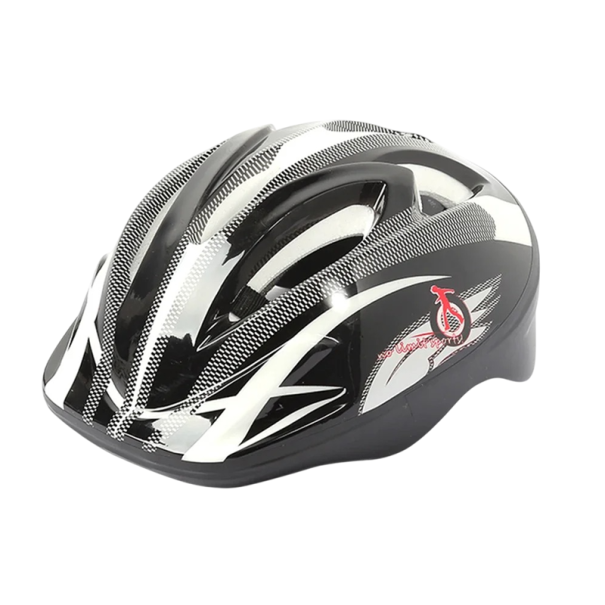 Kinder Fahrradhelm 50–54 cm Einfarbiger Helm mit Druck No Limit Sport Schutzhorn für Fahrrad, Skateboard, Roller schwarz