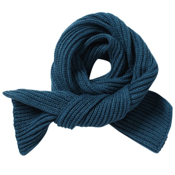 Kinder gebreide sjaal A208 donkerblauw