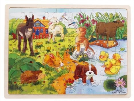 Kinder houten puzzel 60 stukjes 2