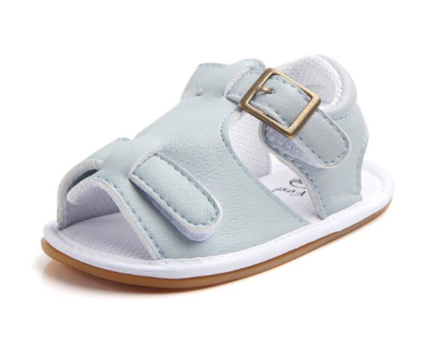 Kinder-Ledersandalen hellblau 0-6 Monate
