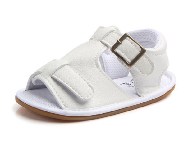 Kinder-Ledersandalen weiß 6-12 Monate