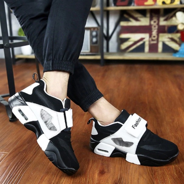 Kinder leren sneakers A1623 zwart 38