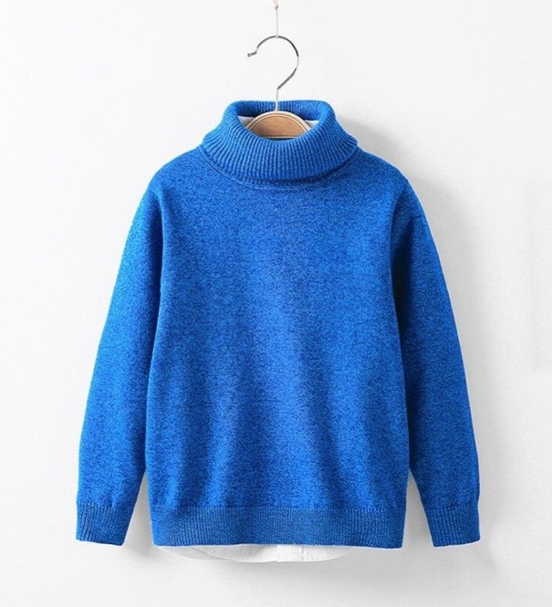 Kinder-Rollkragenpullover L620 blau 6