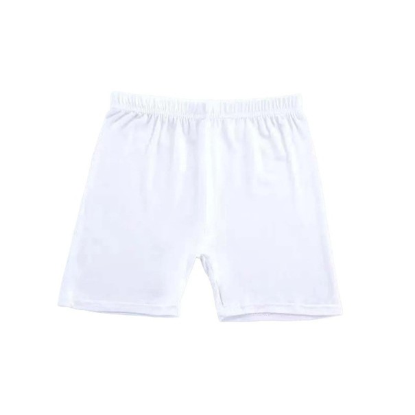 Kinder Sportshorts mit elastischem Bund enge Radshorts für Kinder zum Trainieren und Sport weiß 4