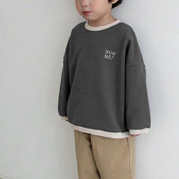 Kinder-Sweatshirt B1653 dunkelgrau 12-18 Monate