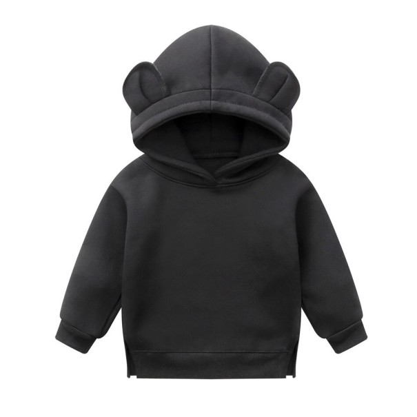 Kinder-Sweatshirt mit Ohren schwarz 3