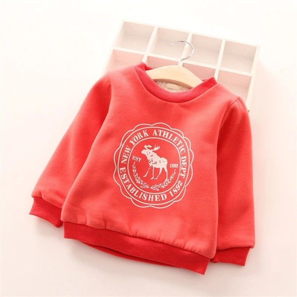 Kinder-Sweatshirt mit Pelzmantel J1859 rot 2