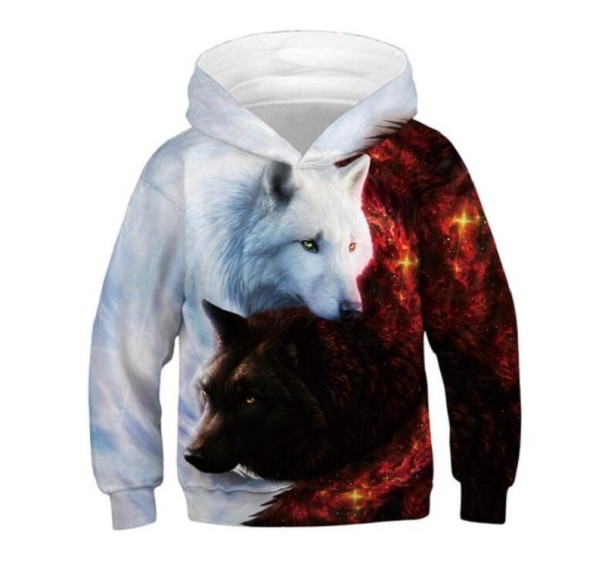 Kinder-Sweatshirt mit Wolf L528 12 B