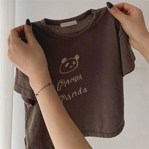 Kinder-T-Shirt B1590 dunkelbraun 12-24 Monate