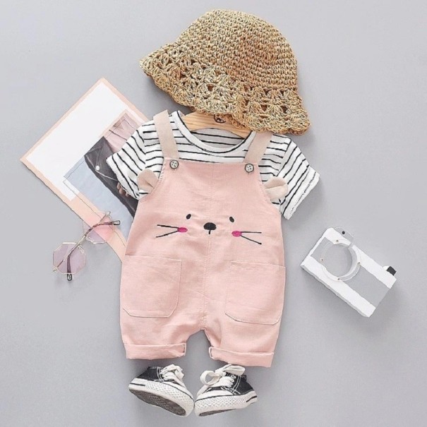 Kinder T-shirt en broek L1287 roze 4