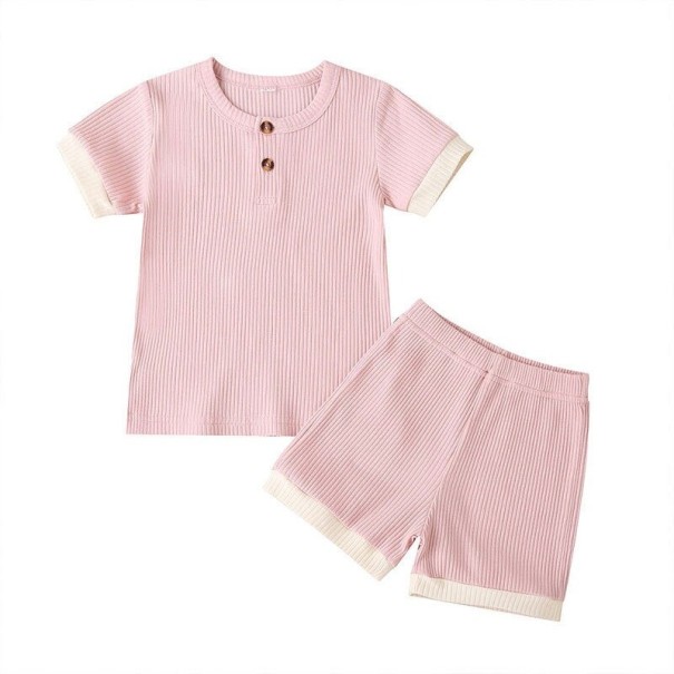 Kinder T-shirt en short L1311 roze 6