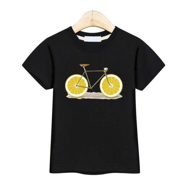 Kinder T-shirt met fiets zwart 6