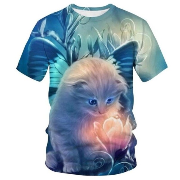 Kinder T-shirt met kat B1439 8 E