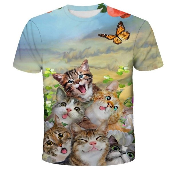 Kinder T-shirt met kat B1456 12 C