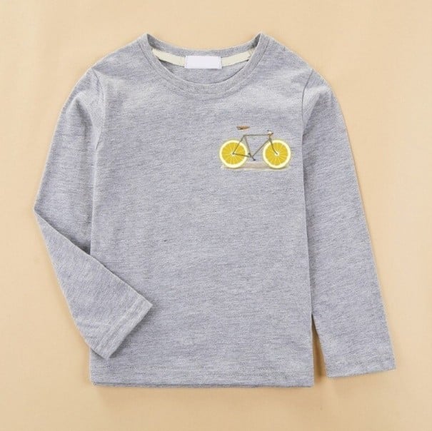 Kinder T-shirt met lange mouwen B1568 lichtgrijs 14