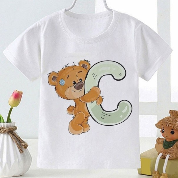 Kinder-T-Shirt mit einem Buchstaben 6 C