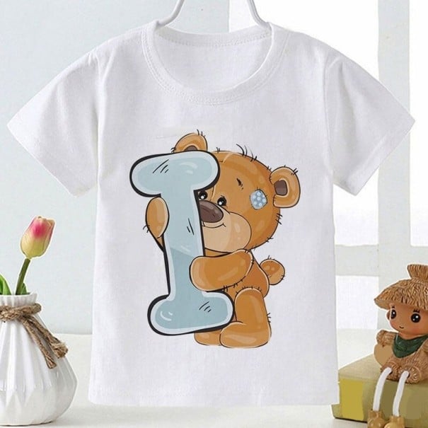 Kinder-T-Shirt mit einem Buchstaben 18-24 Monate I
